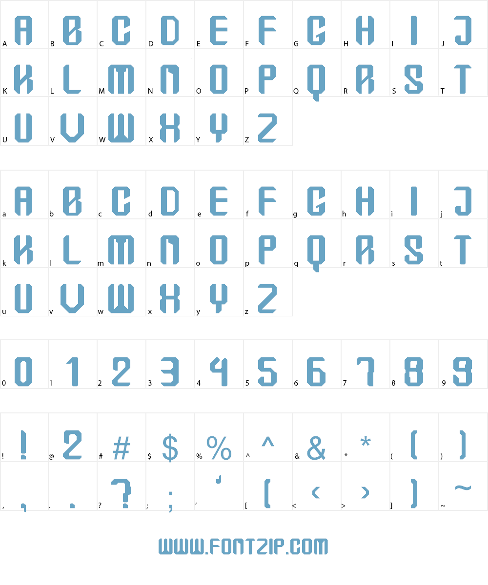 DC Cyborg Font Character